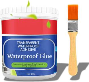 QOZWEID Waterproof Crack Seal Glue 300 gm with Brush for Roof Leakage Solution