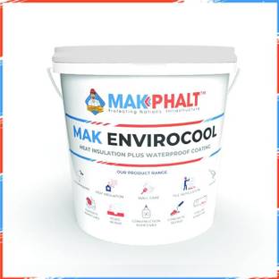 MAKPHALT Envirocool Solar Reflective Cool Roof Coating, Heat Insulating Paint-(40 Sqft) Crack Filler