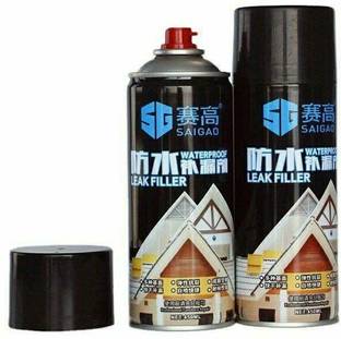 Divine Enterprise Waterproof Repair & Sealant Spray Leak Seal Rubber Coating (Black) Crack Filler