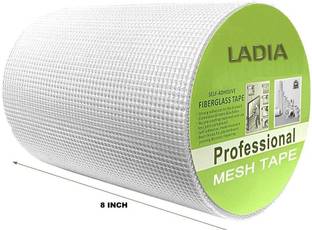 ladia group Thick Glass Coated Fiber Mesh Roll 145 GSM 8 inch (200mm) x 50 Meter roll Crack Filler