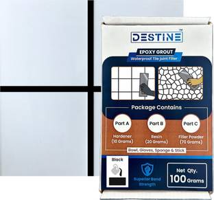 Destine Epoxy Grout for Tiles (Colour: Black) | Tile Grout | Tile Joint Filler | Crack Filler