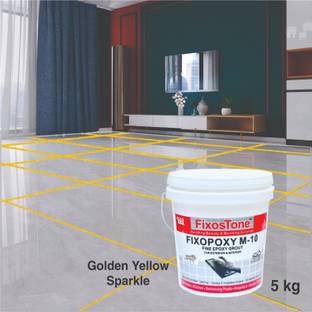 fixostone Glitter Epoxy Tile Grout 3 Components Golden Yellow Sparkle Crack Filler