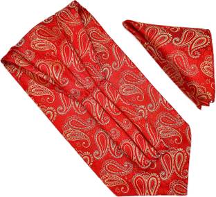 VOICI Mens Ascot Necktie and Pocket Square Cravat