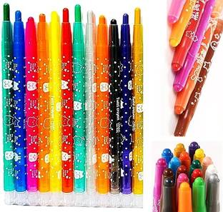 heet Crayons Rolling Wax Color Pens for Drawing Art