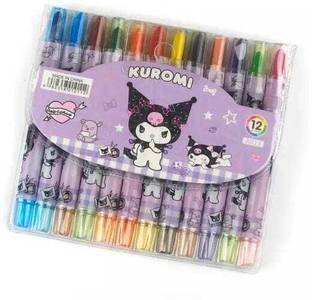 AAHANSTATIONERS KUROMI Rolling Crayons for Kids Birthday Return Gift Pack of 12 Random Colour