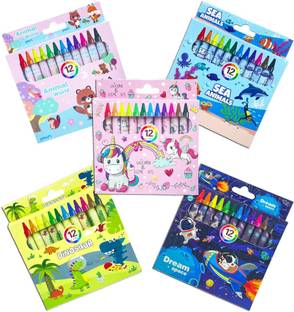 BALLU TOYS Unicorn Crayons Packaging Type Packet, Packaging Size(2 pc randomly article)