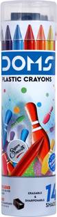 DOMS Plastic Crayon 28 Shades Round Tin