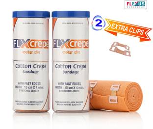 FLXCREPE CREPE BANDAGE (15CM*4MTR)(PACK OF 2) Crepe Bandage