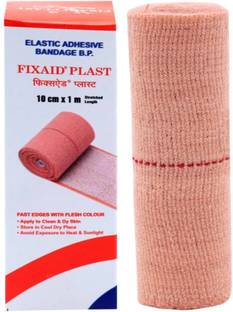 EASYAID FIXAID Elastic Adhesive Bandage B.P. 10cm*1m (Stretched) Crepe Bandage Crepe Bandage