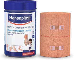 HANSAPLAST Soft Cotton Crepe Bandage for Pain relief | Pack of 1| Provides optimum support Crepe Bandage