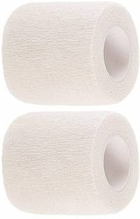 A-TAPE Cohesive Crepe Bandage White (Pack of 2) Elastic Self Adhesive (5 cm X 4.5 mtr) Crepe Bandage