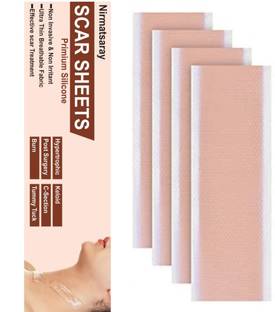 NIRMATSARAY 4pcs Silicone Scar Tape for Waterproof Reusable Easy-Tear Painless Scar Removal Crepe Bandage