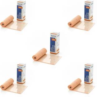 BRIGHT AID Elastic Adhesive Bandage (10cm*1mtr) Pack of 5, Crepe Bandage