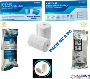 Agarwals KABCAST Plaster of Paris Bandage B.P. (POP BANDAGE) 10cm x 2.7m Crepe Bandage