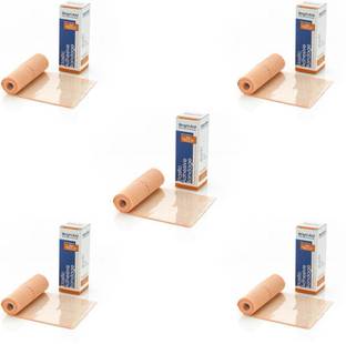 BRIGHT AID Elastic Adhesive Bandage (10cm*1mtr) Pack of 5, Crepe Bandage