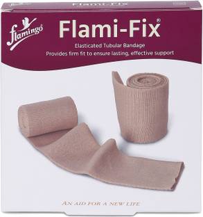 FLAMINGO Flami-Fix Elasticated Tubular Bandage-Seamless Knitted,Cotton-Spandex 3"/8.75 CM Crepe Bandage