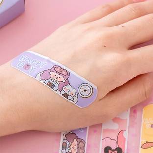 9Up Portable Waterproof Bandages for Kids | Cute Cartoon Band Aid 20Pcs Crepe Bandage