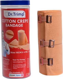 Dr. Trimp Cotton Crepe Bandage for Pain Relief,15cmX4mt Tape for Injury&Muscle Compression Crepe Bandage