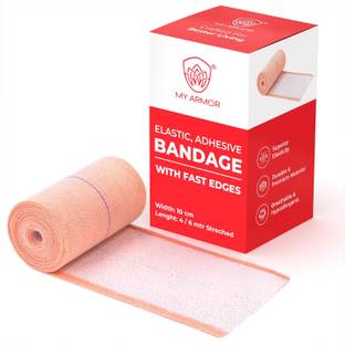 MY ARMOR Premium Elastic Adhesive Bandage (10cm x 4mt) Crepe Bandage
