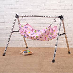 MELDON Baby Boy's and Girl's Portable Folding Swing Cradle, Ghodiyu/Parna/Baby jhula
