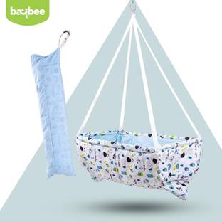 baybee Newborn Hanging Cradle for Baby Jhula Sleep Swing Cradle with Net and Spring Set