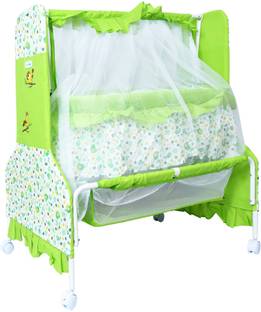 1st Step Baby Swing Cradle Jhula with Mosquito Net and Storage Basket for New Born Baby