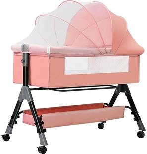 HOUSE OF QUIRK Crib 3 in 1 Baby Bed Portable Bassinet -103L x 57.9W x 80.1H Cm