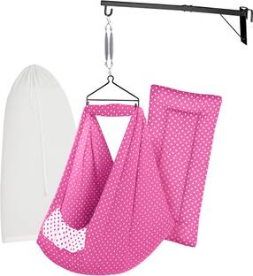 beetot beetot Cradle Set for Baby Swing / jhula Hanger 0-2 Years | Dark Pink