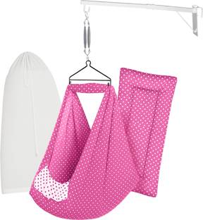 beetot beetot Cradle Set for Baby Swing / jhula Hanger 0-2 Years | Dark Pink