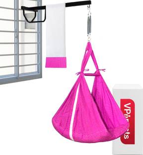 VParents Infant baby Swing cradle with Mosquito net spring and metal Window cradle Hanger
