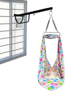 VParents Chunky Baby Swing Cradle with Spring and metal window cradle hanger