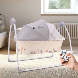 R for Rabbit Lullabies Baby Cradle Automatic Swing | 5 Point Safety Harness and Smart Timer