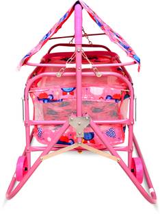 STEELOART BABY CRIB CRADLE , SWING BUGGI WITH MOSQUITOE NET