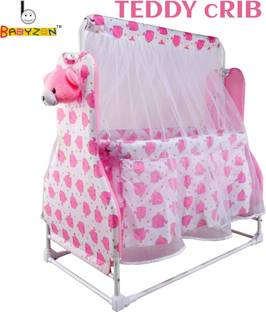 BABYZON Jhula/Palna/Bed/Ghodiyu/Baggi/Baby Bedding with Mosquito Net Pillow
