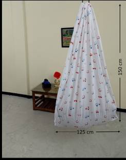 ikaa IKKA CAR PRINT BABY CRADLE(THOTIL) PURE COTTON 50 INCH X 60 INCH