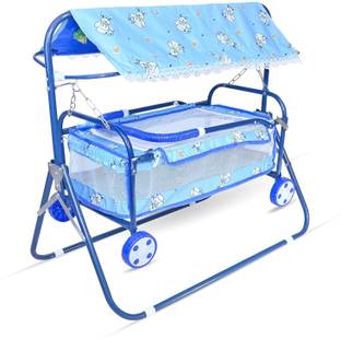 Rudra creations New Born Baby Combo Set With Hood, Swing Bassinet And Baby Walker Bassinet