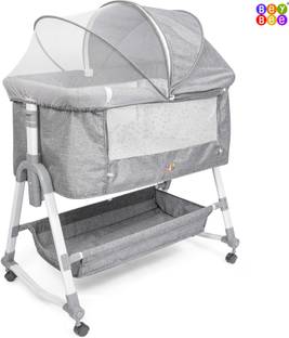 BeyBee 5-in-1 Cradle Bassinet cot|Crib for Baby with Mattress, Mosquito net and Storage