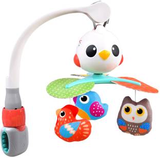 Kiditos Musical Cot Mobile Crib Bed Bell with Bird Toys for Baby's Cot and Stroller, 0M+