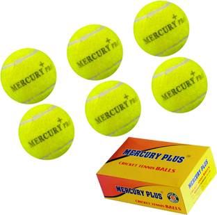 Mercury Plus Medium Weight Cricket Rubber Tennis Balls Standard Bail