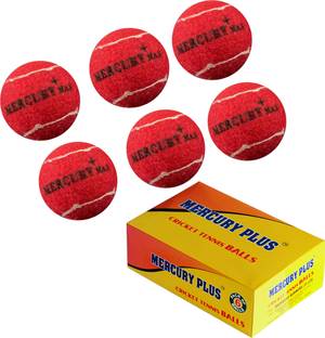 Mercury Plus Heavy Weight Cricket Rubber Tennis Balls Standard Bail