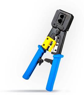 HI-FOCUS HF-PCT301 RJ45 Crimp Pass-Through Cat5 Cat5e Cat6 Heavy Duty Crimping Tool Manual Crimper
