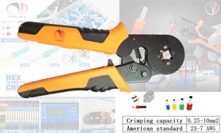 Mass Pro 1 Pc Ferrule Crimping Tool 0.25-10mm² AWG23-10 Wire Stripper Self Adjusting Crimping Plier Ratcheting Manual Crimper