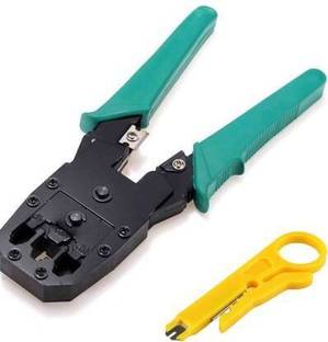 ATEKT High Quality Multifunction 3 in 1 Modular Crimping Tool Cable Wire Cutter Stripper Plier for Cat5 Cat5e RJ45 RJ1 Telephone Electric Wire Ethernet Network LAN ADSL Manual Crimper Manual Crimper pack of 1 oubao tool Manual Crimper
