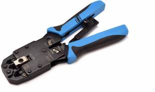 Blazon Tools TL-200R Original Heavy Duty Ratchet Mechanism Rj45 Crimping tool 10P 8P 6P 4P Networking Crimping tool plier Ethernet Crimping tool plier Lan cable crimping tool wire stripper wire cutter for crimping 10P10C, 8P8C, 6P6C, 6P4C, 4P4C & 4P2C connectors Rj45 Rj11 Rj12 Rj22 UTP STP RJ50(10P10C), AMP RJ45(8P8C), RJ11 RJ12(6P6C/6P4C) RJ22(4P4C/4P2C) Modular Plug & DEC/OFF SET Plug 6P4C Manual Crimper