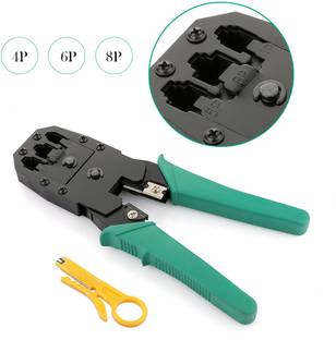 SDMINITEK Crimping Tool OB-315 RJ45 Cable Crimping Tool 3 in 1 Modular Crimping Tool for RJ45 LAN Cutter Manual Crimper