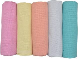 Hunny - Bunch 5 Count Matty Fabric (Half-0.5 meter All White, Pink, Teal,Peach, Yellow)(Width: 36 Inch Cross Stitch Matte Cloth