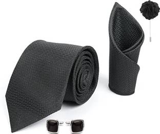 AXLON Silk Cufflink & Tie Pin Set