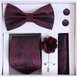 RANDOM STRIPE Satin Cufflink & Tie Pin Set