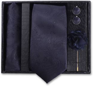 RANDOM STRIPE Silk Cufflink & Tie Pin Set