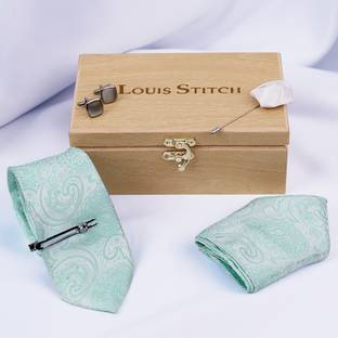 LOUIS STITCH Silk Cufflink & Tie Pin Set